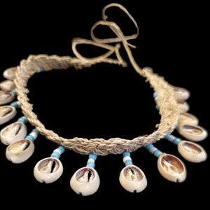 Boho Seashell Collar Choker Necklace  Natural Bohemian Jewelry Adjustable